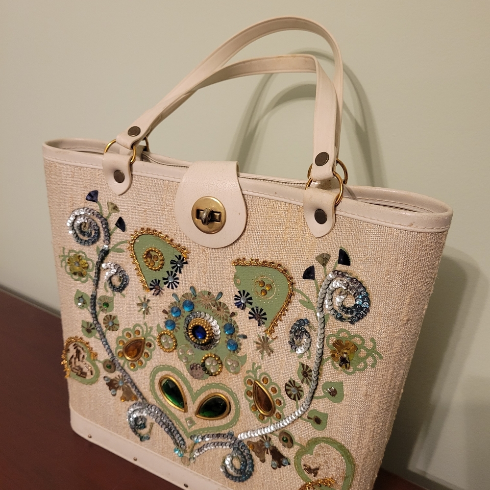 Vintage Enid Collins Style Purse - 1950 Rhinestone Purse